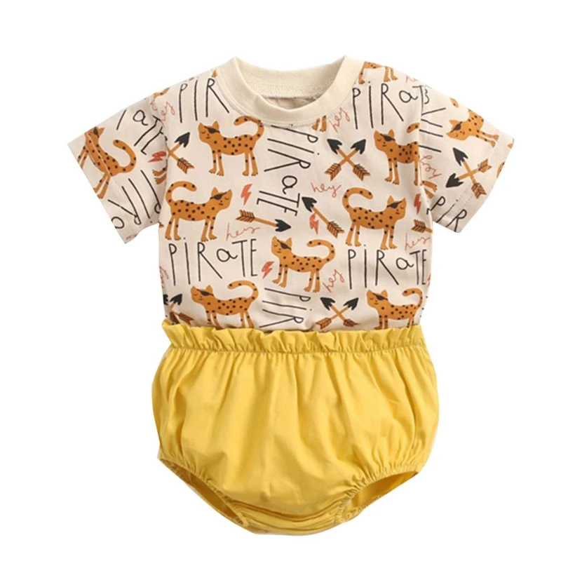 

2 шт., детские летние футболки с коротким рукавом и шорты