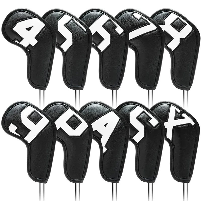 High-end golf iron head cover Iron head cover Wedge cover 4-9 ASPX 10pcs, 6 colors images - 6