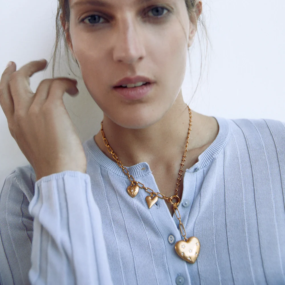 

Girlgo Za Metal Pendant Necklaces For Women 2020 Trendy Hiphop Party Jewelry Wholesale Gold Silver Color Link Chain Necklace