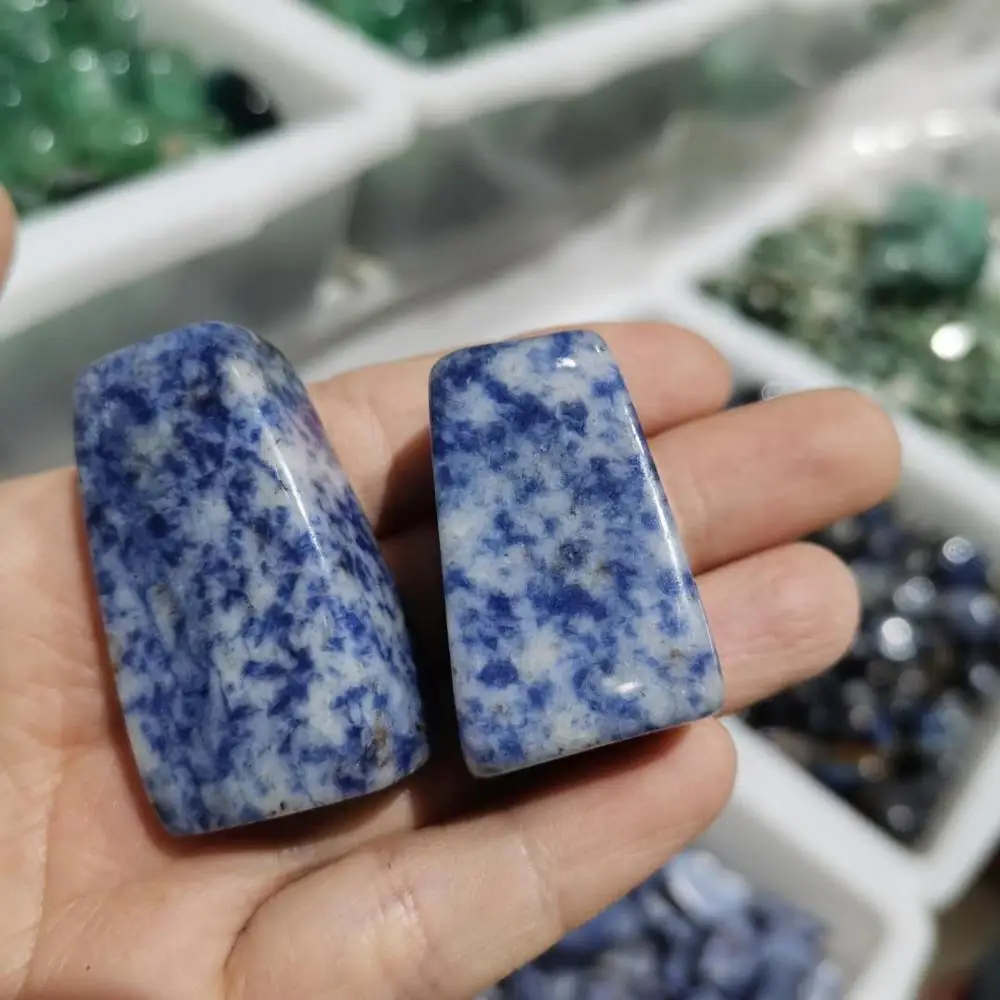 

Natural Polished Gemstone crystal Blue spot jasper Bulk Tumbled stones for Reiki