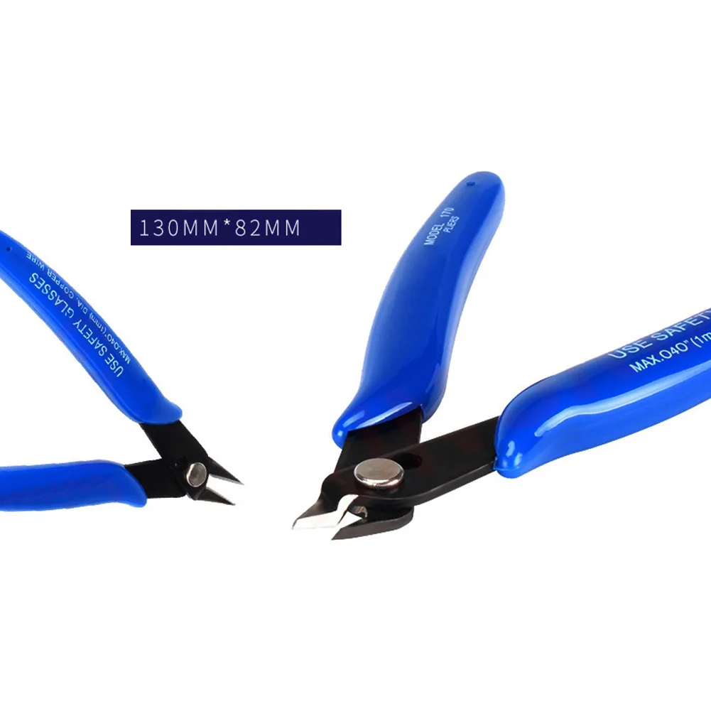 

5pcs Wire Snips Pliers Blue Diagonal Cutting Durable Flush Side Cutter High Quality