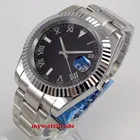 36 мм 39 мм Bliger нержавеющая сталь NH35A MIYOTA 8215 PT5000 автоматические мужские часы с сапфировым кристаллом и рифленым ободком Oyster браслет