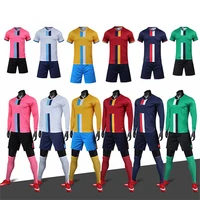 adult football jerseys free design high quality custom sport uniforms autumn long sleeve set breathable children soccer t shirt