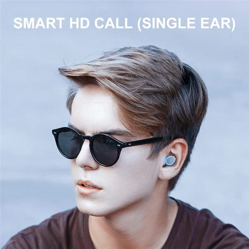 

Mini TWS Bluetooth 5.0 Stereo Headphones Wireless Sports With Microphone Headset LED Digital Display Earphone for Samsung iPhone