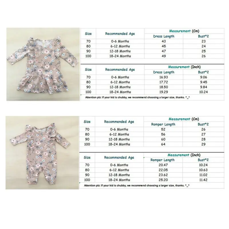 Милое Платье комбинезон с длинными рукавами и цветочным рисунком для маленьких