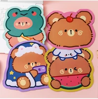 21x20cm antislip kawaii cute bear mouse pad anime desk big mat pads cup mat cartoon waterproof office home decor for girls boys
