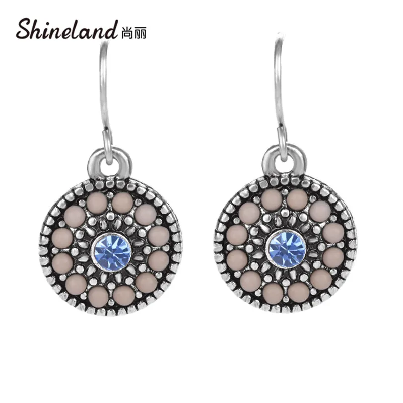 Shineland низкая оптовая цена богемные круглые бусины из смолы подвеска маленькие