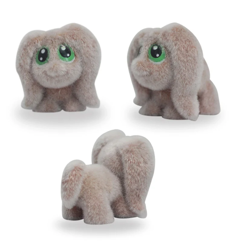Маленькая собака глухая коробка игрушка флокирование животные игрушки для детей