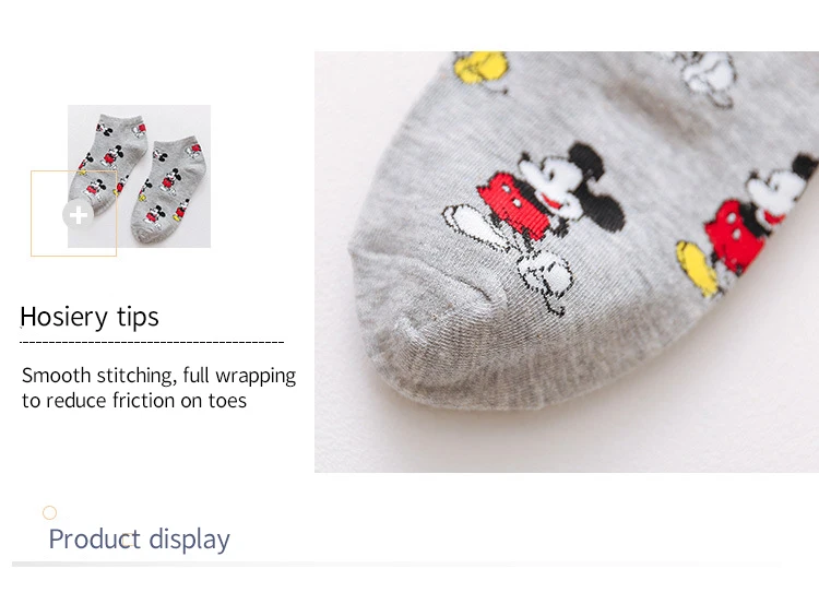 Disney Minnie Mickey Cartoon socks women Cotton Socks Women Pink Cute Cat Ankle Socks Short Socks Casual Gril Socks EUR 35-42