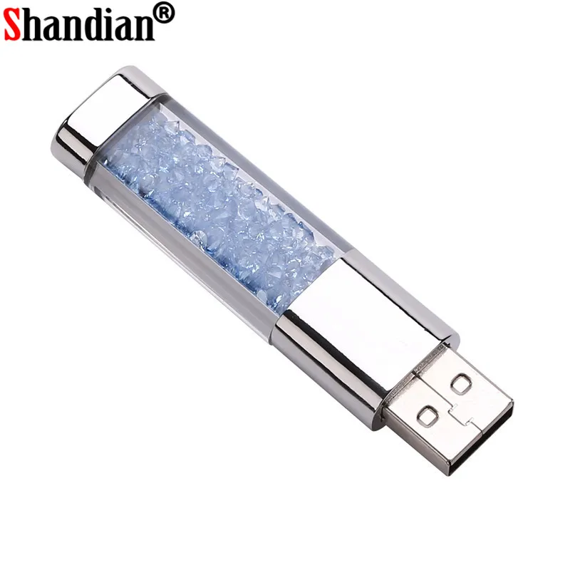 SHANDIAN губная помада usb флэш-накопитель 4 ГБ 8 16 32 64 Гб Кристальные ювелирные изделия
