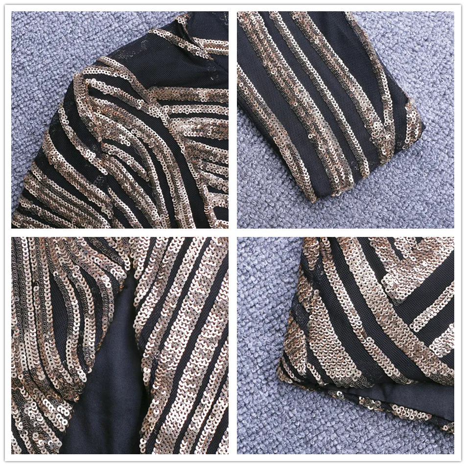 Новинка Осень 2021 роскошное платье с блестками модное облегающее длинным рукавом