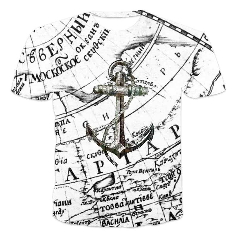 Футболка мужская с Мозаичным принтом Повседневная Свободная рубашка коротким