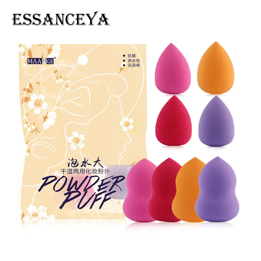 ESSANCEYA 1/2/4 шт. спонж для нанесения основы под макияж пудра профессиональная