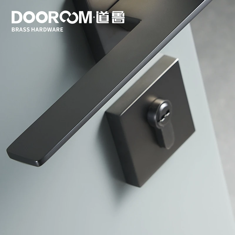 Dooroom латунный дверной рычаг, набор, бесшумный современный светильник, роскошный серый белый двойной деревянный дверной замок для спальни, ванной комнаты, раздельная ручка-манекен