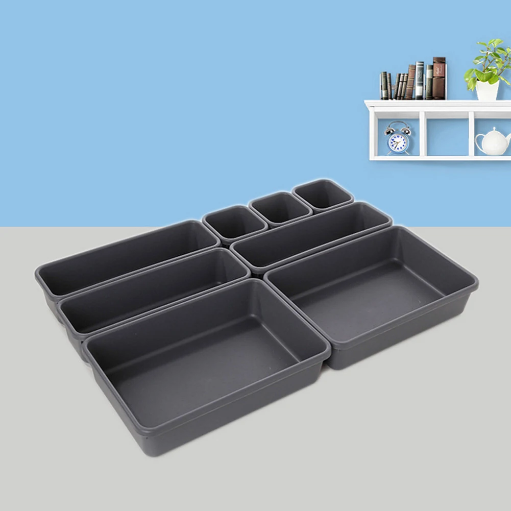 8pcs/set Home Drawer Organizer Box Trays Storage Office Kitchen Bathroom Closet Jewelry Makeup Desk Organization | Дом и сад