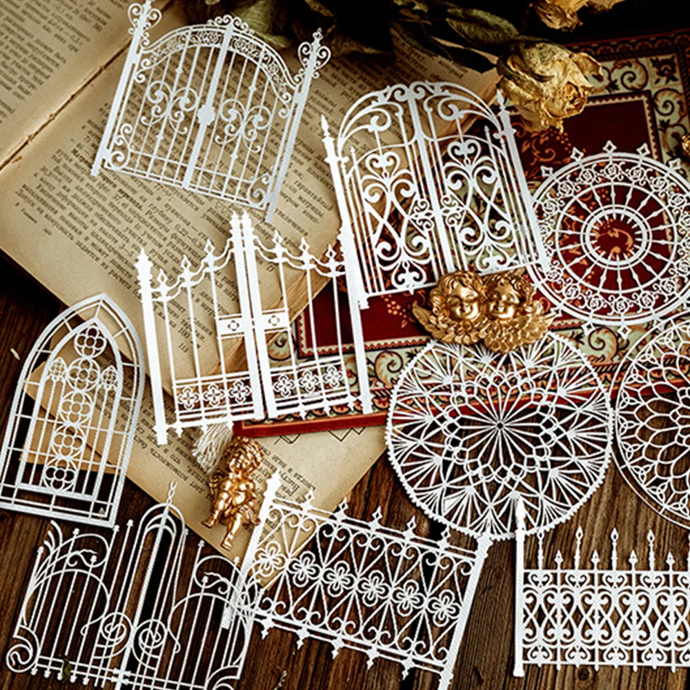 10 шт. полые кружевные декоративные наклейки для вечеринок серия Скрапбукинг