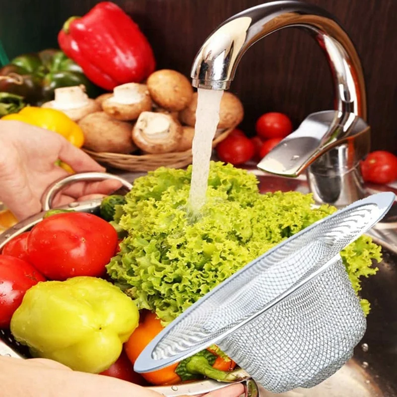 

6 Pcs Stainless Steel Slop Basket Filter Trap,Sink Strainer,Kitchen Sink Stopper Bathtub Hair Colander Strainer