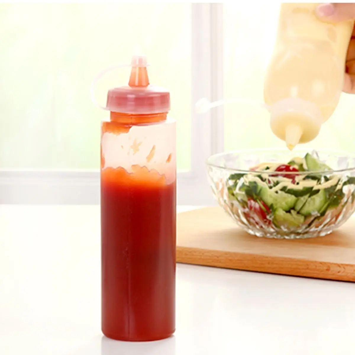 Кухонный гаджет бутылки для приправ с закручивающимися крышками кетчуп горчица