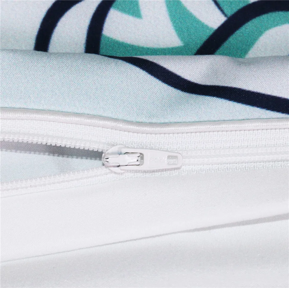 3D Blue Sea Waves Bedding Set Comforter Cover Polyester Fabric Duvet For Home Hotel Decoration Quilt Pillowcase | Дом и сад