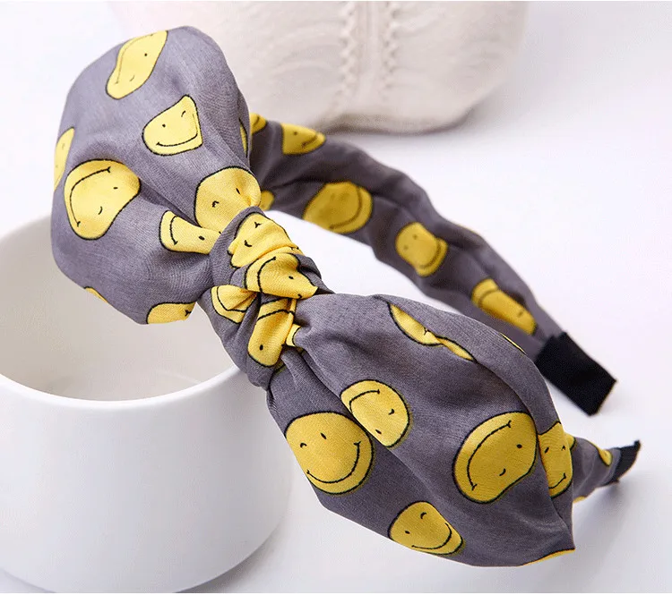 Ободок QIYUE017 женский с цветочным принтом в горошек повседневная Милая повязка на