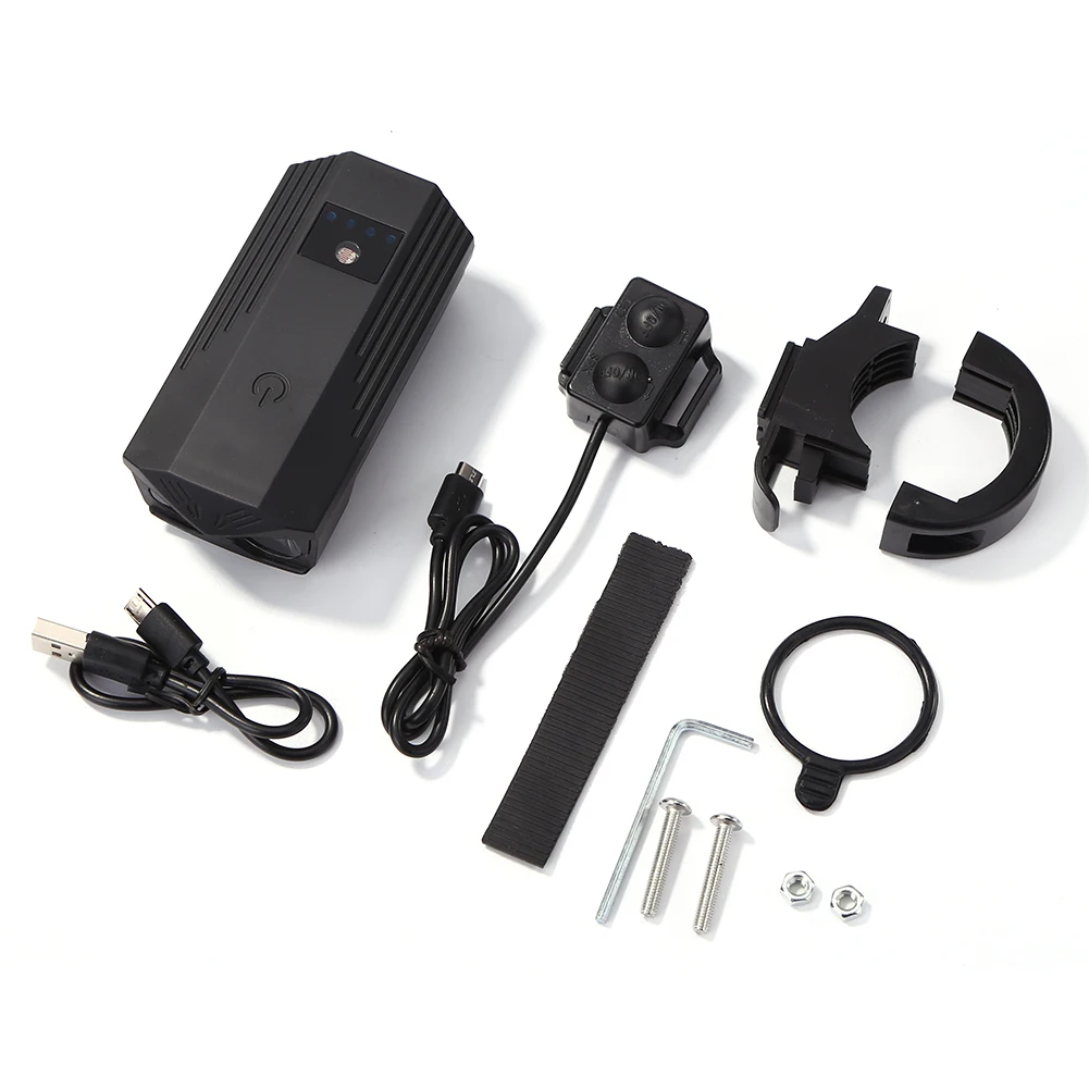 

2xT6 Portable Light Mountain Bike Lights LED MTB Bicycle Headlight USB Rechargeable Light Sensor Touch Control Lamp