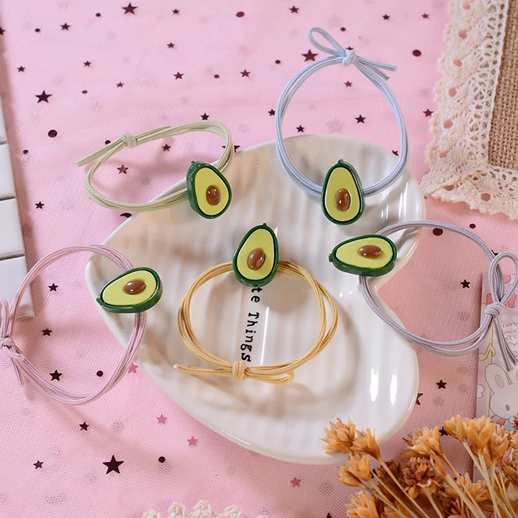 Модный маленький свежий браслет цепочка для волос с авокадо девушек