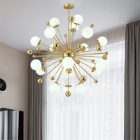 indoor led geometric magic bean chandelier interior decoration home lighting creative living room bedroom lamp ac 220v