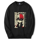 Модная Аниме Мужская Спортивная одежда Мужская толстовка японский Todoroki Shoto My Hero школьная уличная флисовая крутая забавная Повседневная пуловер