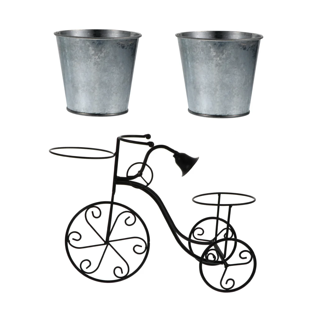 

1PC Bike Plant Stand Vintage Bike Shape Plant Holder Iron Art Flower Pot