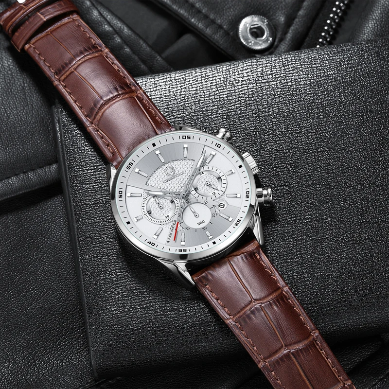 Часы наручные мужские с хронографом модные деловые брендовые Роскошные