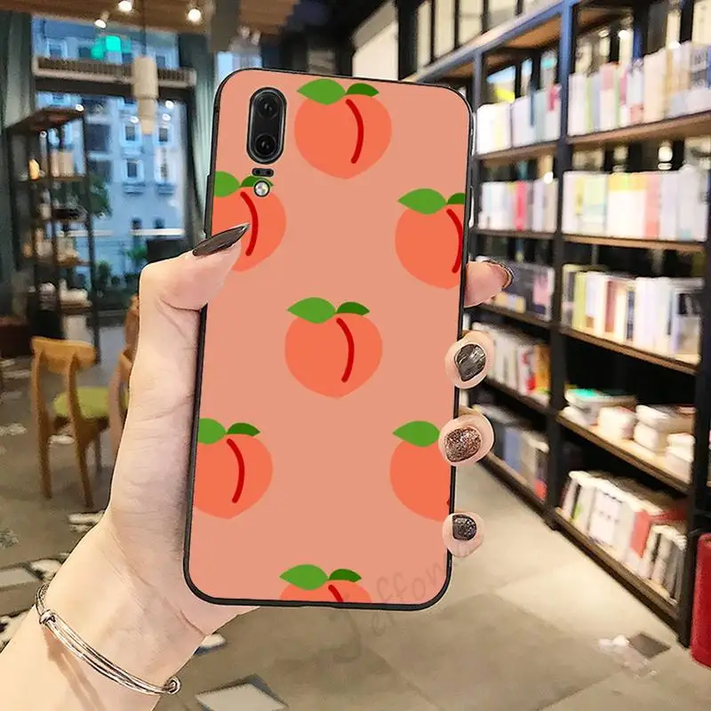 

Pink fruit peach Phone Case For Huawei honor Mate P 10 20 30 40 Pro 10i 9 10 20 8 x Lite
