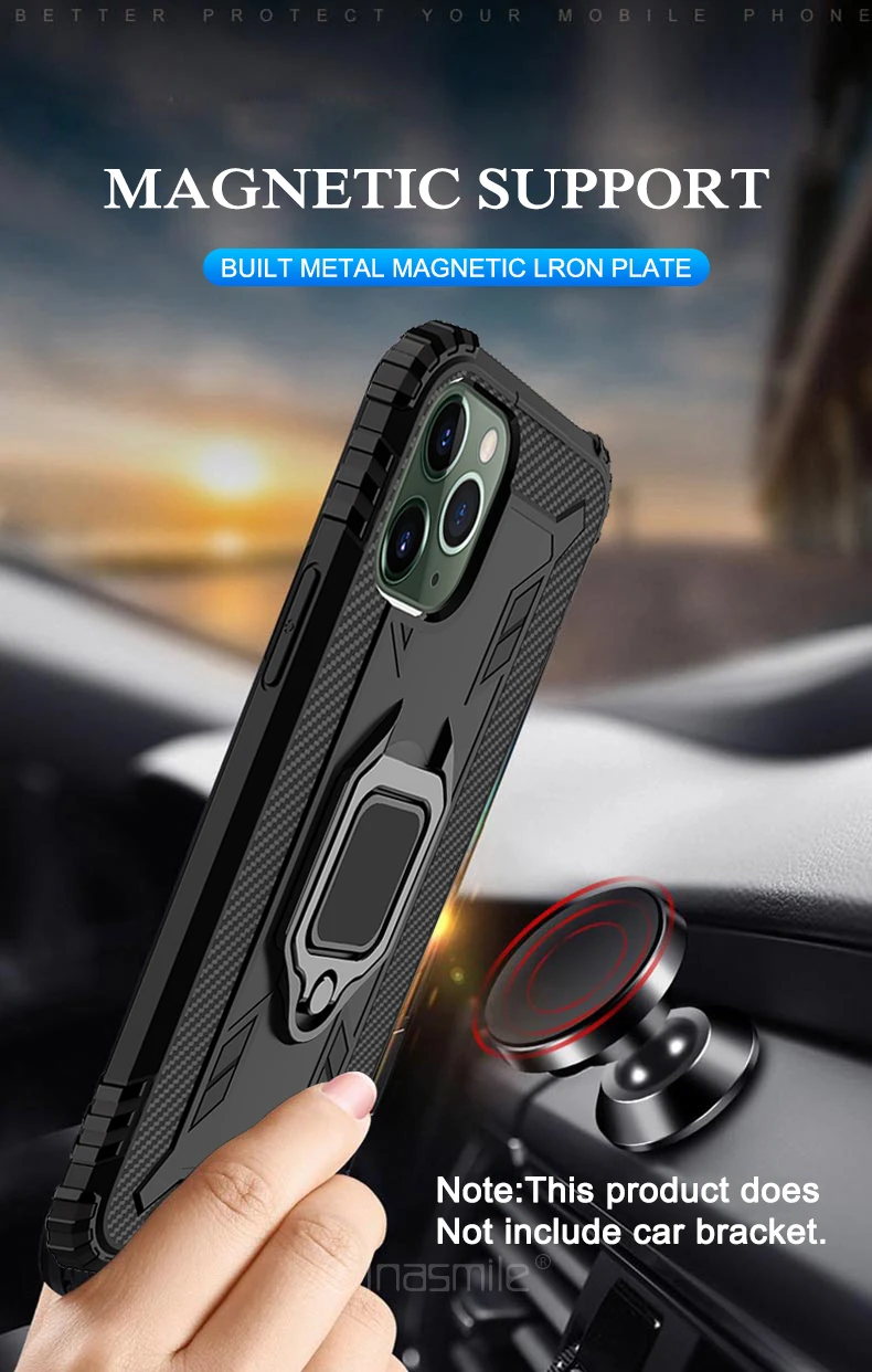 Excellent Anti fall Phone Case For iphone 11 pro max X Xs XR Cover Coque for 7 8 6 6s plus with ring strander | Мобильные телефоны