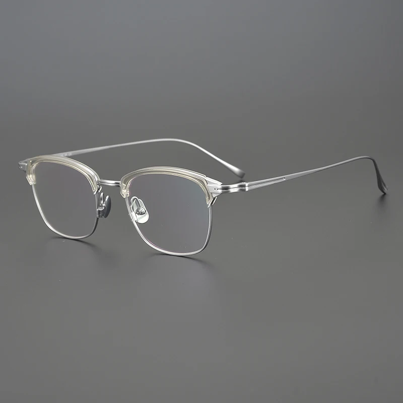

Pure Titanium glasses frame men Vintage square Designer optical eyeglasses Myopia reading women prescription clear eyewear