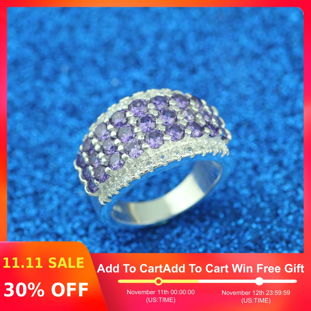 Женское серебряное кольцо с цирконием комплект в Корейском стиле уникальный