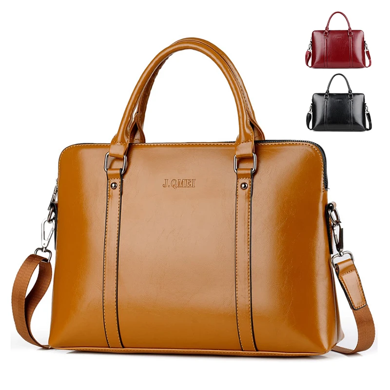 

Деловые женские сумки для ноутбука из высококачественной искусственной кожи, 2020, 14, 13,3 дюйма, сумка на плечо, портфель, сумка-мессенджер для ...