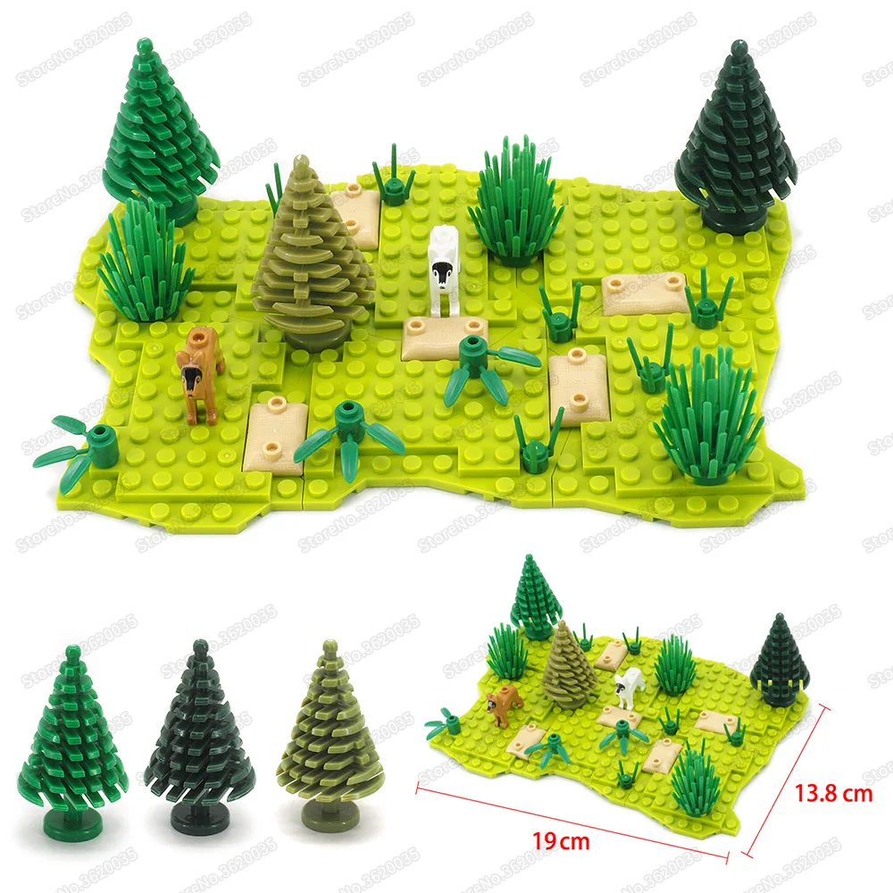 Строительный блок: зеленое растение Лесной патруль животных собака Moc WW2 военные