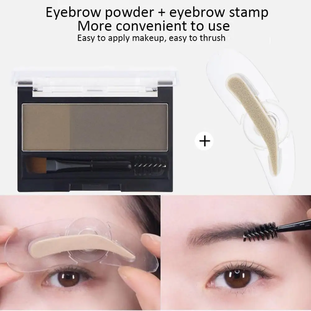 

Two Color Eyebrow Powder Palette Professional Waterproof Makeup With Eyebrow Brush Natural Eyebrow Enhancers For Lazy People