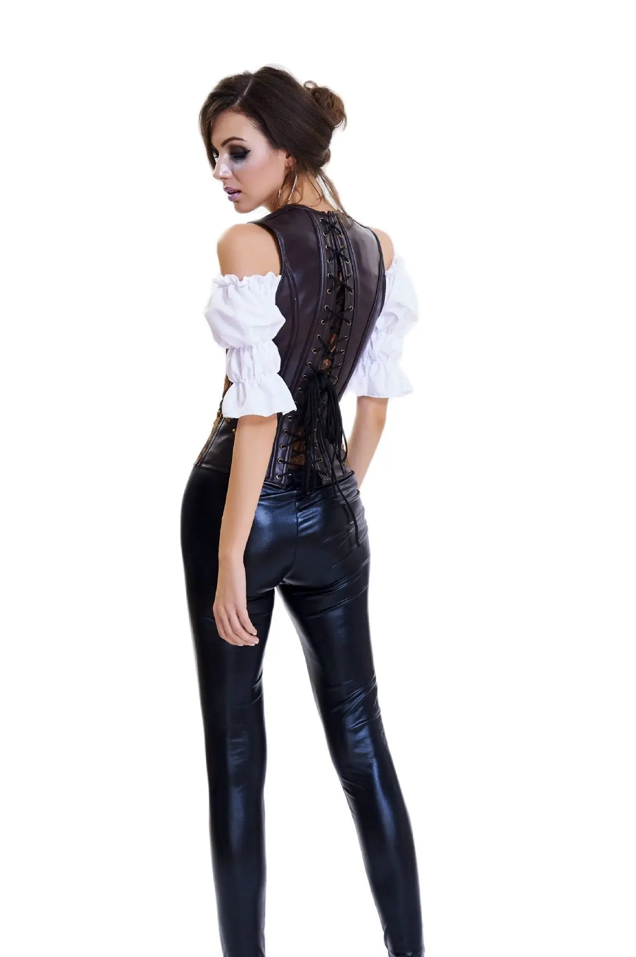 

Sladuo New Product Sexy Zipper Belt Rivet Corset Waist Protection Body Shaping Styling Chest Support Hips And Abdomen