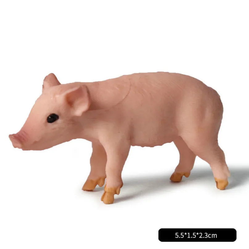 standing piglet Милый куб модель моделирование зоопарк дикая природа фигура прекрасная образовательная детская панда Лев Зебра слон животное игрушка для детей Декор подарок - Цвет: standing piglet