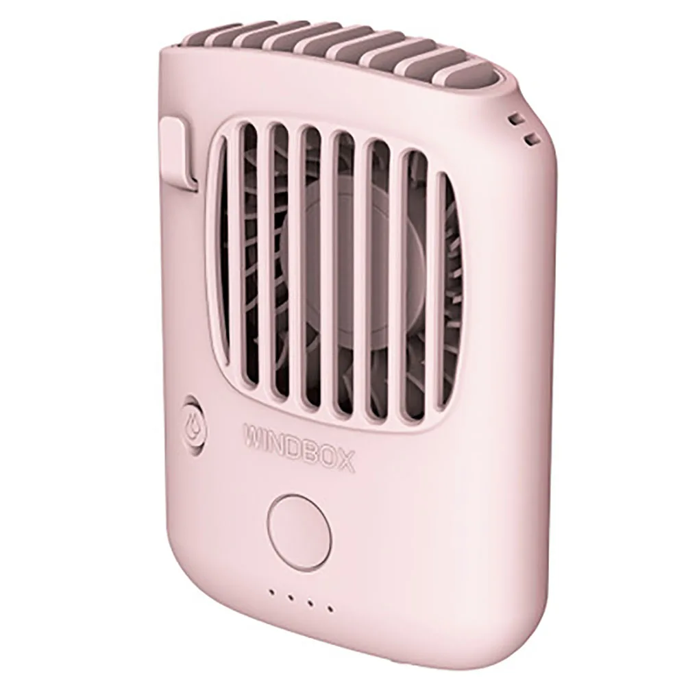 

Portable Hanging-Neck Mini Fan, Low Noise Summer Cooler with UV Light, 3 Gear Adjustable Aromatherapy Fan, Pink