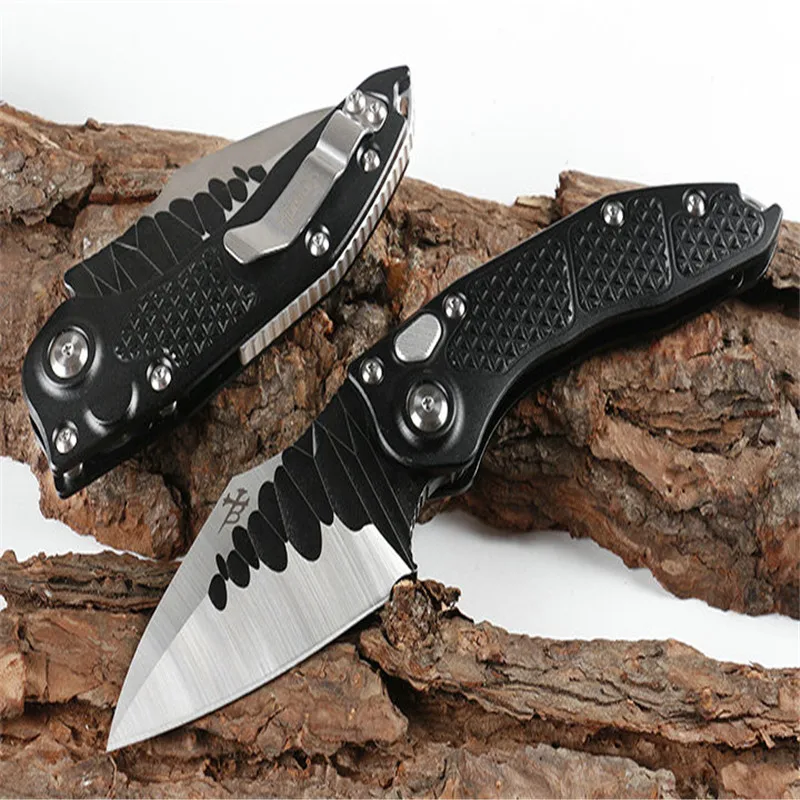 Folding Knife Big Catfish Quick Knife 9CR18MOV Blad Hardened Aluminum Handle Outdoor Camping Kitchen Knife Self-Defense EDC Tool