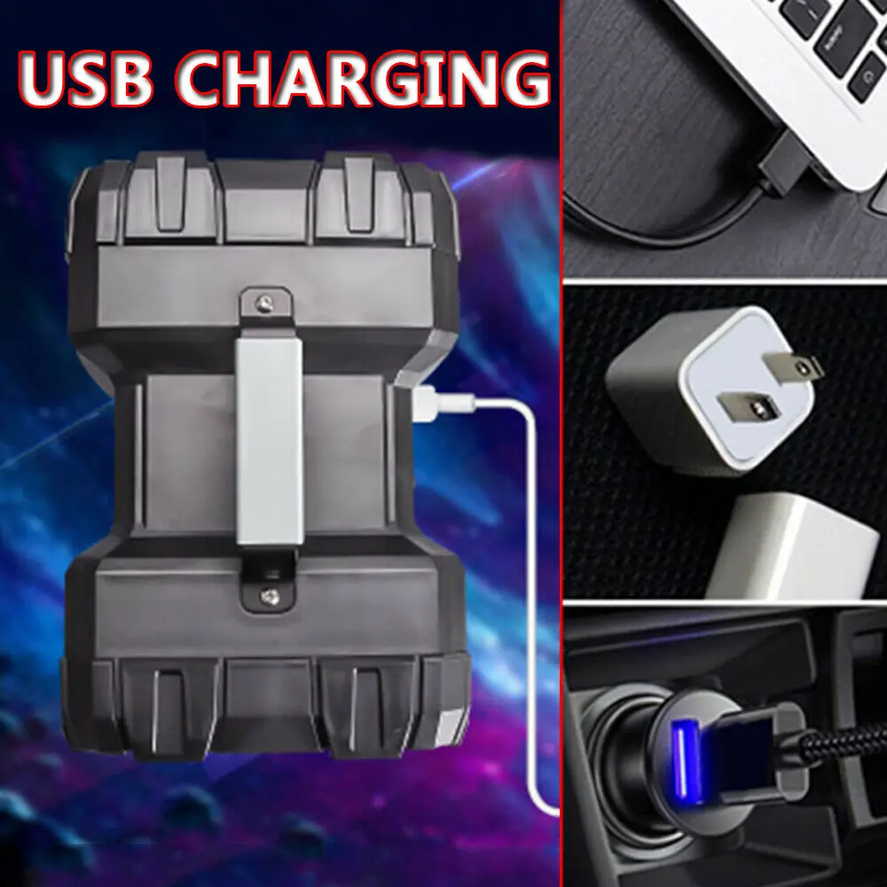 Портативный фонарик мощный прожектор с зарядкой от USB Рабочая лампа уличная