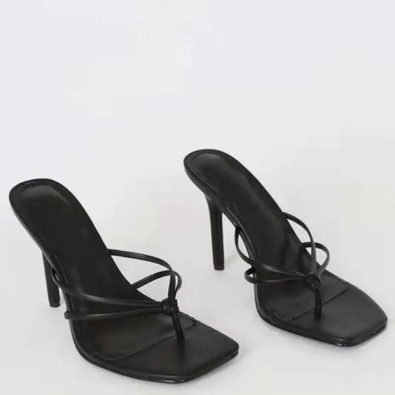 Summer Women Slippers 2021 New Fashion Women Pinch Casual High Heel Flip Flops Women Outdoor Open Toe Sexy Beach Women Sandals