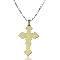 classic stainless steel blacksilverblue cross pendant titanium steel bible necklace men and women exquisite jewelry