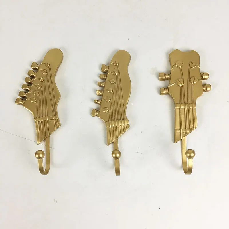 

3pcs/Set Guitar Heads Hooks Home Decorations Key Clothes Hat Towel Hanger Resin Hooks Wall Holder Bathroom Kitchen Storage Hooks