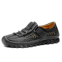 new mens casual shoes spring breathable leather handmade loafers comfortable mens shoes flat moccasins men sneakers size 38 46