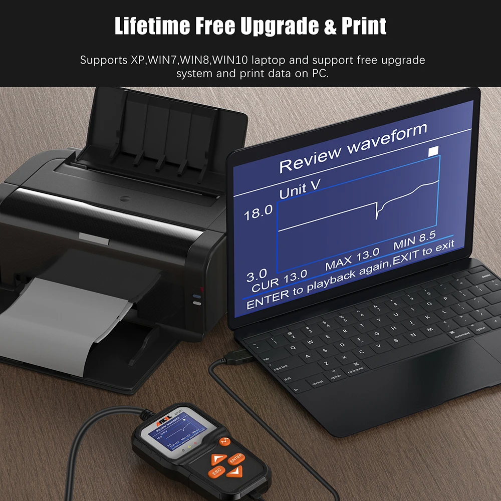 

Ba301 Battery Tester For 6v/12v Battery Analyzer 100 To 2000 Cca Cranking Charging Tester Car Battery Tester For Car