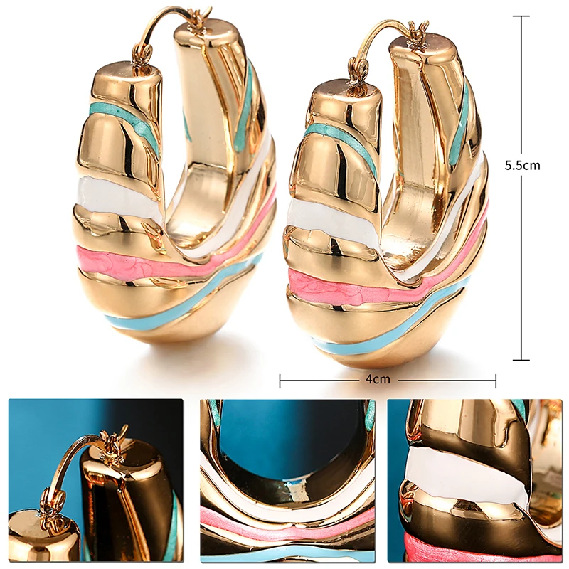 Ethlyn Модные женские разноцветные геометрические серьги 2018