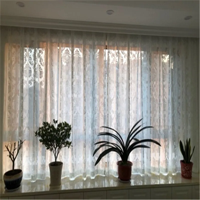 Декоративная бархатная пряжа прозрачные шторы для гостиной европейские белые