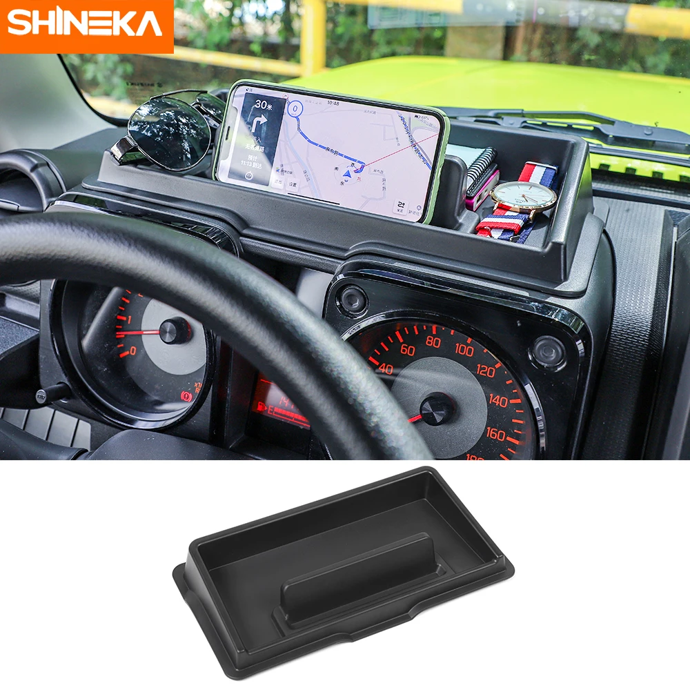

SHINEKA For Suzuki Jimny JB74 2019+ Car Front Dashboard Storage Box Organizer Center Console Storage Tray For Suzuki Jimny 2019+